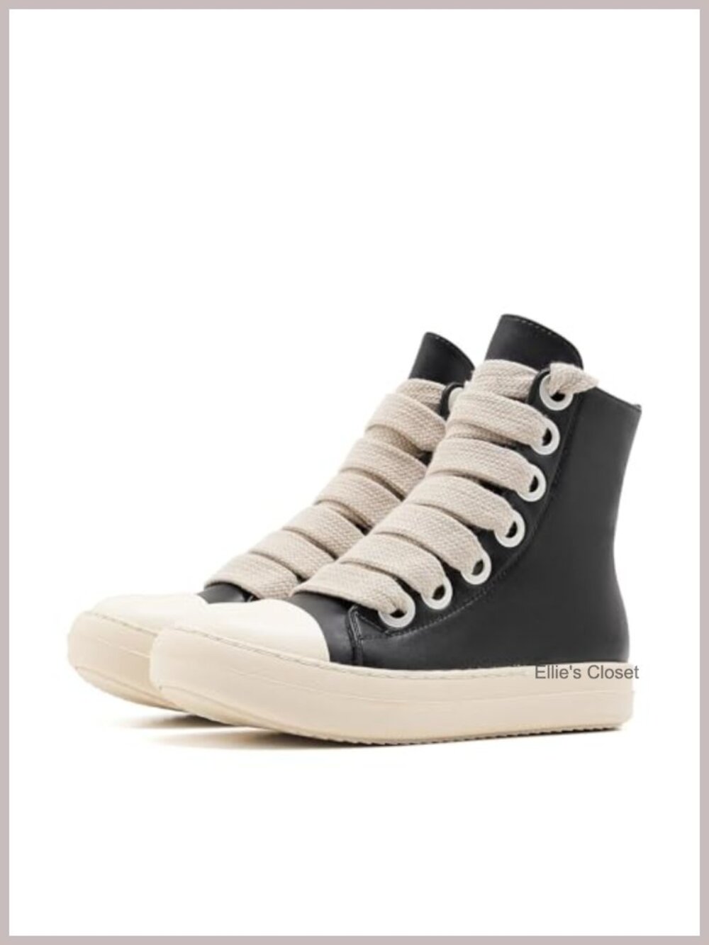 Women's High Top Sneakers Jumbo Lace-up Platform Trainers Thick Soles Comfort